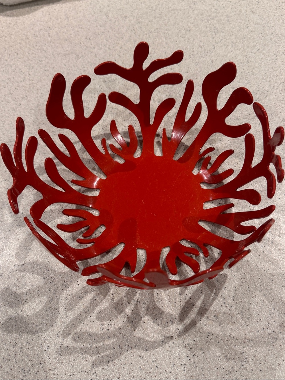 Vintage Alessi Red Decorative Coral Bowl (2005)